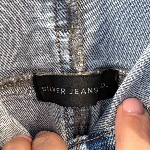 Silver Baggy Overalls (Straight Leg) Brand New with Tags- Women's 28 (Medium) - Picture 4 of 8